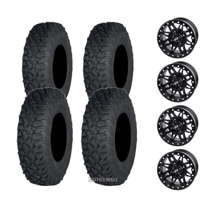 ITP Coyote 32x10-15 on 4/137 Tusk Wasatch Beadlock Matte Black 5+2