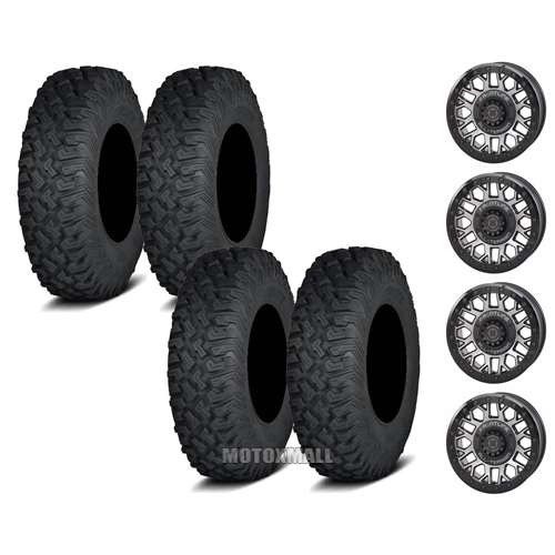 ITP Coyote 30x10-15 on 5x4.5 Frontline 454 Brushed Grey 4+3