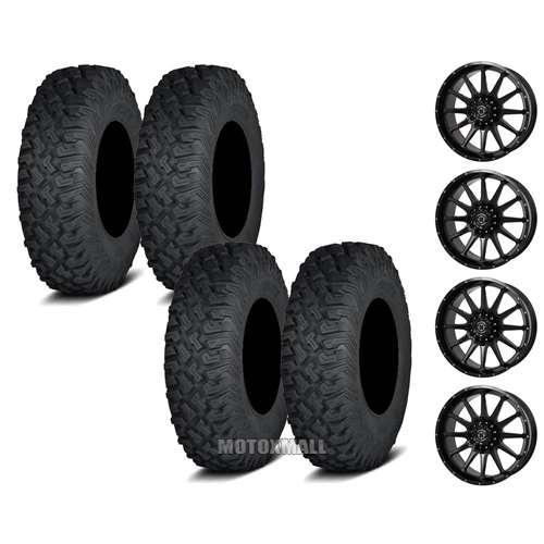 ITP Coyote 27x9-14 / 27x11-14 on 4/110 Frontline 762 Gloss Black 5+2