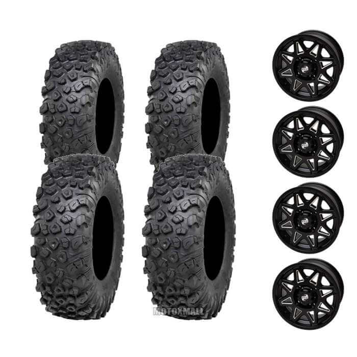 ITP Kinetic 30x10-14 on 4/110 Tusk Tintic Milled/Black 5+2