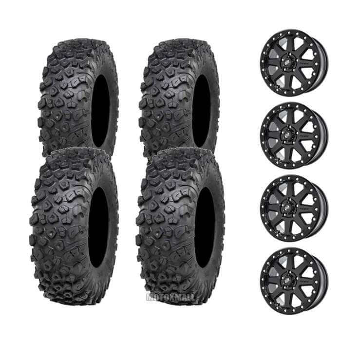 ITP Kinetic 30x10-14 on 4/156 Tusk Uinta Beadlock Matte Black 5+2