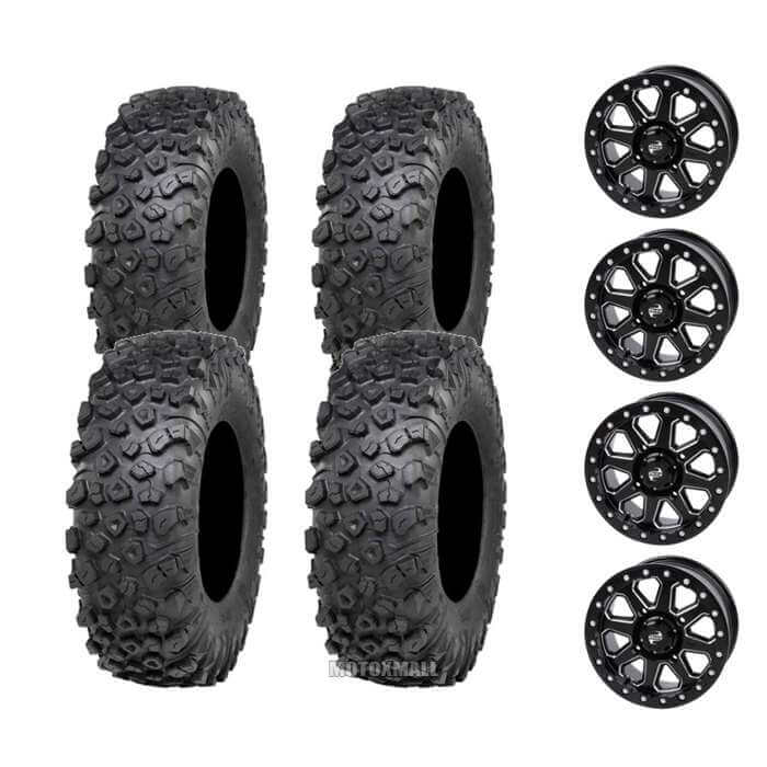 ITP Kinetic 30x10-14 on 4/156 Tusk Uinta Beadlock Milled/Black 5+2