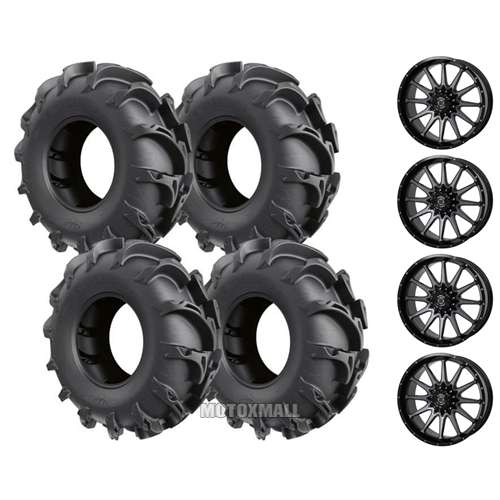 ITP Mega Mayhem 27x9-14 / 27x11-14 on 4/110 Frontline 762 Dark Tint 5+2