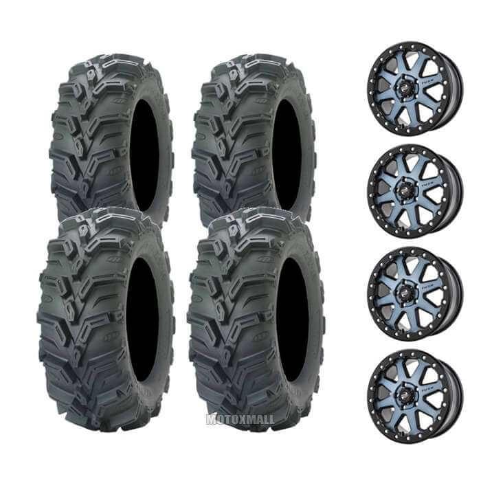 ITP Mud Lite XTR Radial 27x9-14 / 27x11-14 on 4/137 Tusk Uinta Beadlock Gunmetal/Black 5+2
