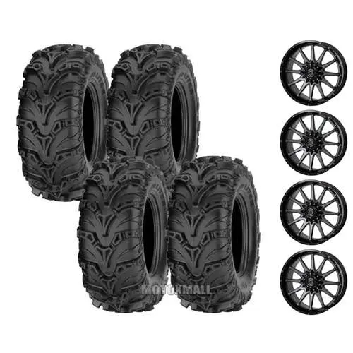 ITP Mud Lite II 27x9-14 on 4/110 Frontline 762 Dark Tint 5+2