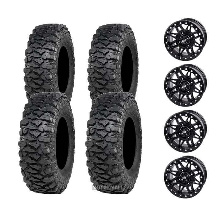 ITP Savage XT 30x10-15 on 4/137 Tusk Wasatch Beadlock Matte Black 5+2