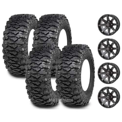 ITP Savage XT RG2 30x10-14 on 4/156 Frontline 308 Matte Black 4+3