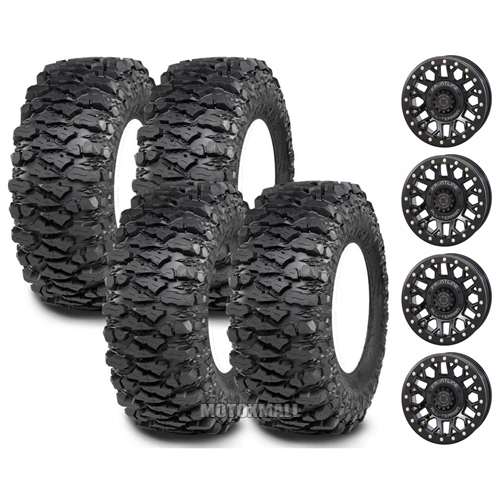 ITP Savage XT HARC 32x10-15 on 5x4.5 Frontline 454 Gloss Black 4+3
