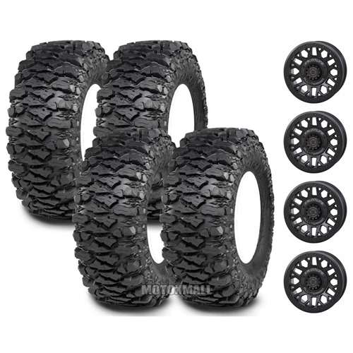 ITP Savage XT HARC 35x10-15 on 4/137 - 4/156 Frontline 454 Matte Black 4+3