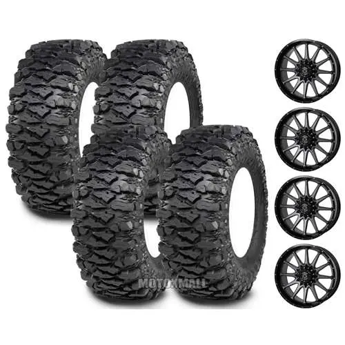 ITP Savage XT RG2 28x10-14 on 4/110 Frontline 762 Dark Tint 5+2