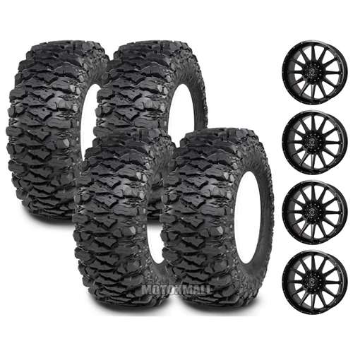 ITP Savage XT HARC 35x10-15 on 4/137 - 4/156 Frontline 762 Gloss Black 5+2