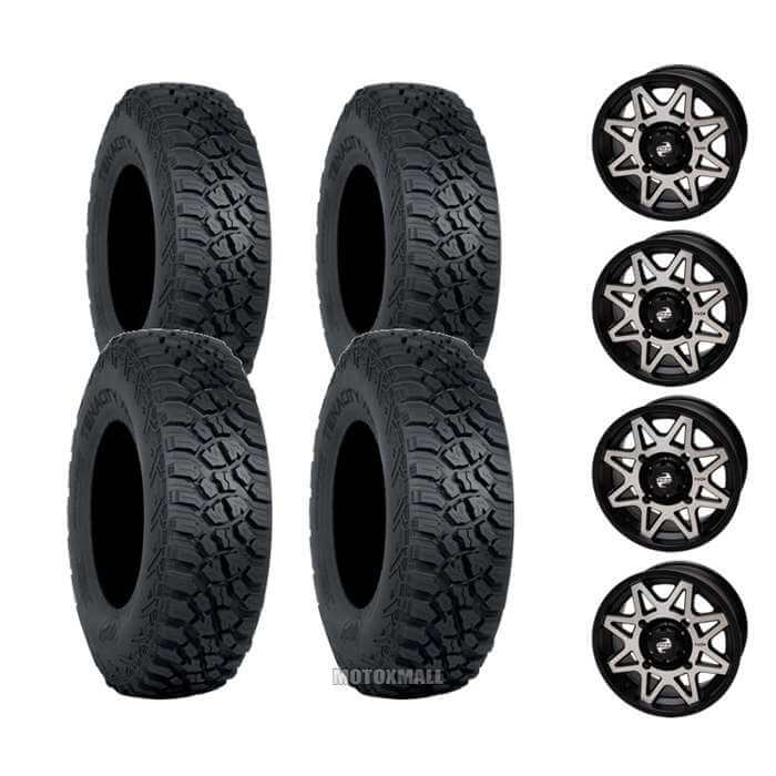 ITP Tenacity XNR 32x10-15 on 4/110 Tusk Tintic Machined/Black 5+2