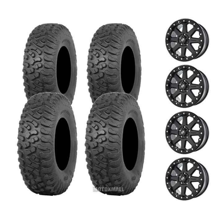 ITP Terra Hook 30x10-14 on 4/137 Tusk Uinta Beadlock Matte Black 5+2