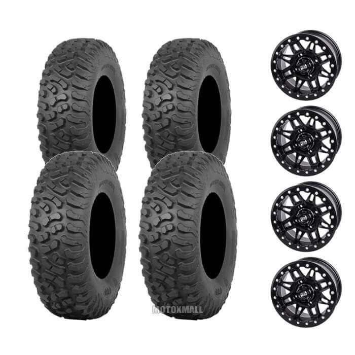 ITP Terra Hook 35x10-15 on 4/137 Tusk Wasatch Beadlock Matte Black 5+2