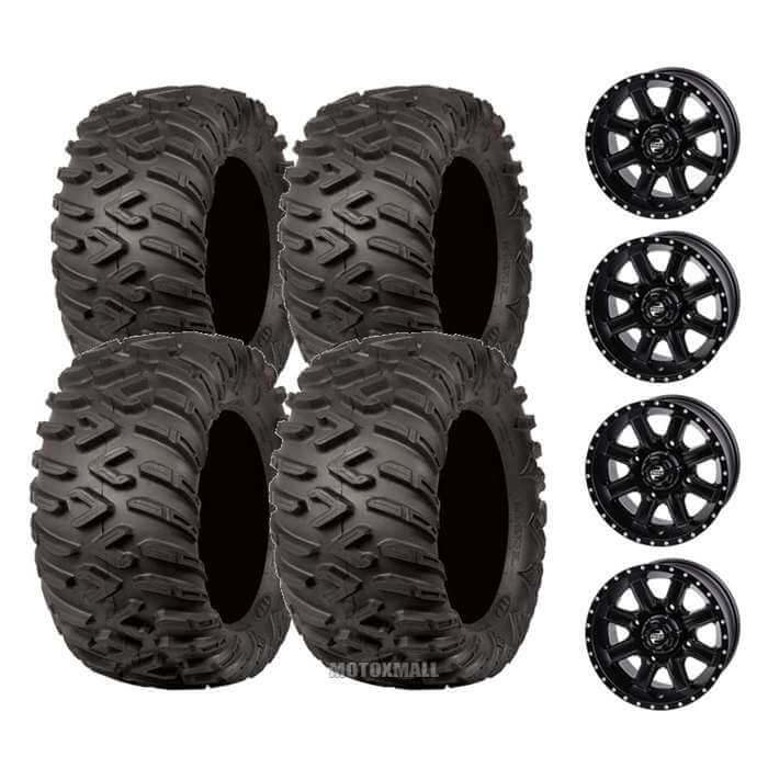 ITP TerraCross R/T 25x8-12 / 25x10-12 on 4/156 Tusk Cascade Matte Black 4+3