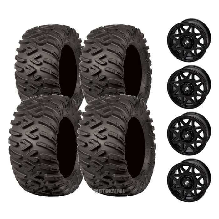 ITP TerraCross R/T 26x8-14 / 26x10-14 on 4/110 Tusk Tintic Matte Black 5+2