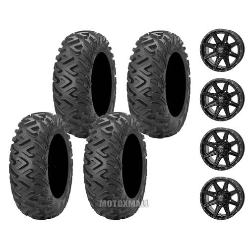 ITP TerraCross R/T 26x9-14 on 4/156 Frontline 308 Gloss Black 4+3