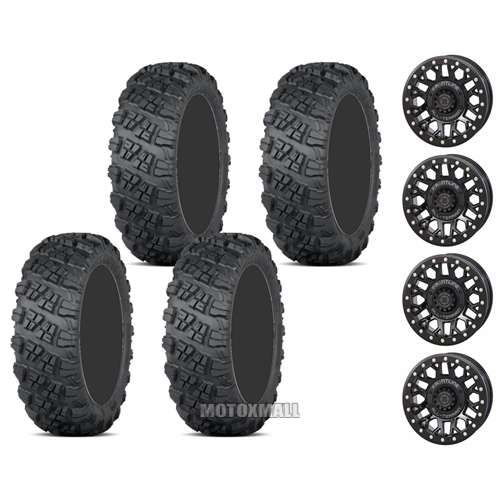 ITP Versa Cross V3 32x10-15 on 5x4.5 Frontline 454 Gloss Black 4+3