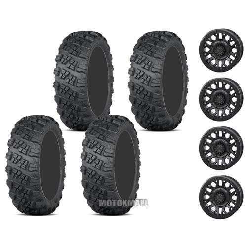 ITP Versa Cross V3 32x10-15 on 5x4.5 Frontline 454 Matte Black 4+3