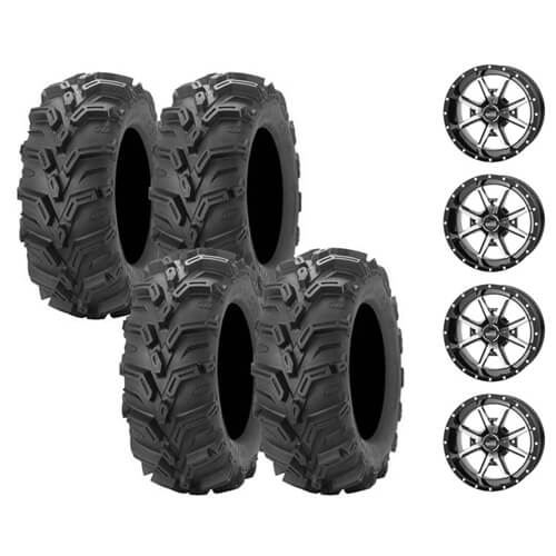 ITP Mud Lite XTR 25x10-12 on 4/110 Frontline 556 Machined 5+2