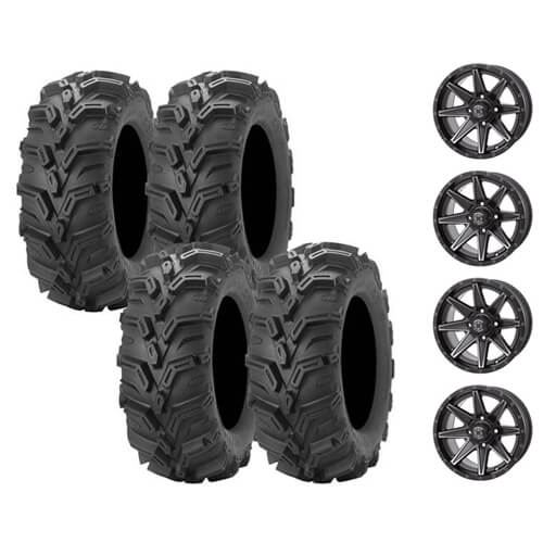 ITP Mud Lite XTR 27x9-14 / 27x11-14 on 4/156 Frontline 308 Matte Black 4+3