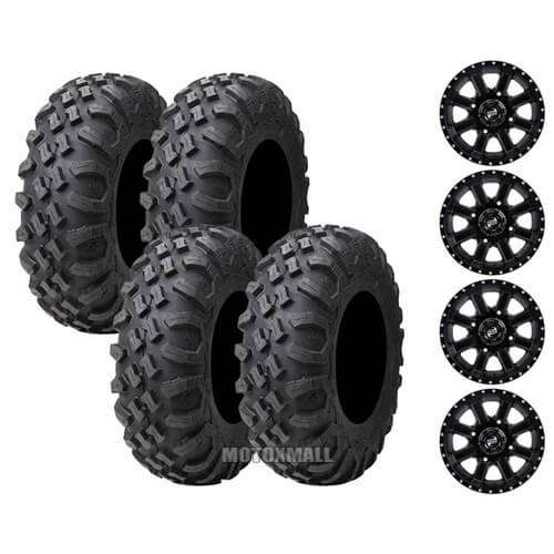 Tusk Megabite 27x9-12 / 27x11-12 on 4/137 Tusk Cascade Black 5+2