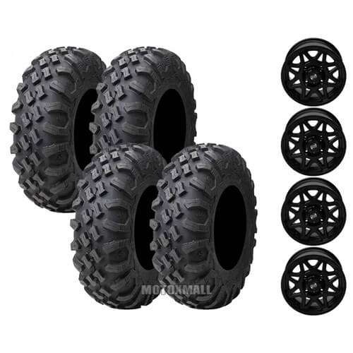 Tusk Megabite 32x10-14 on 4/115 Tusk Tintic Matte Black 5+2