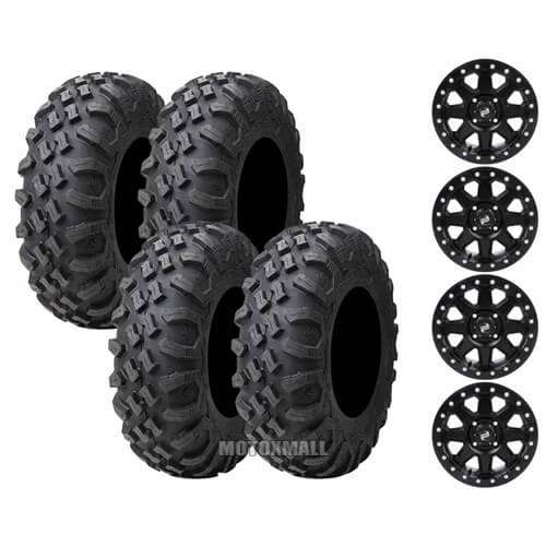 Tusk Megabite 28x10-14 on 4/156 Tusk Uinta Matte Black 5+2