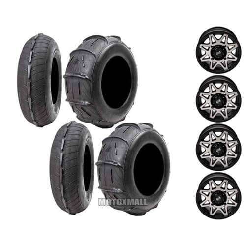 Tusk Sand Lite 28x10-14 / 28x12-14 on 4/110 Tusk Tintic Machined 5+2