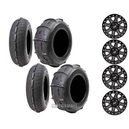Tusk Sand Lite 28x10-14 / 28x12-14 on 4/156 Tusk Uinta Gun Metal 4+3
