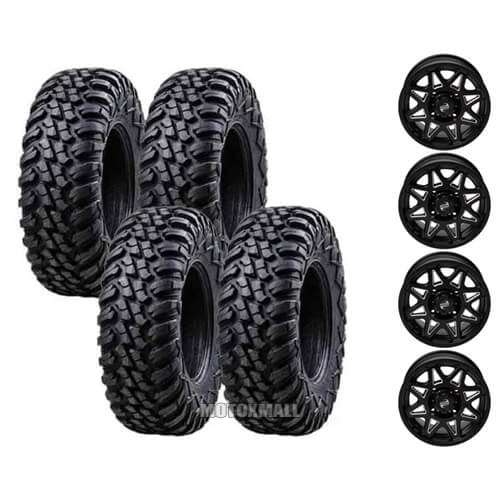 Tusk Terrabite 30x10-15 on 5/4.5 Tusk Tintic Black Milled 6+1