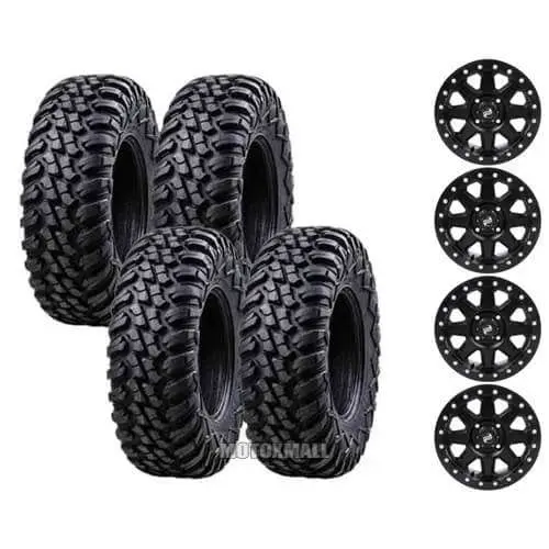 Tusk Terrabite 31x10-14 on 4/137 Tusk Uinta Matte Black 5+2