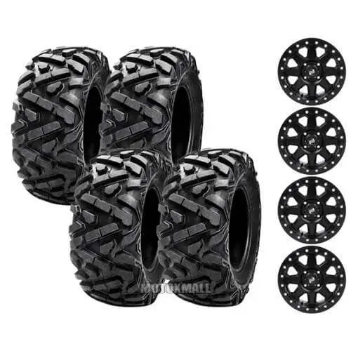Tusk Trilobite HD 27x9-14 / 27x11-14 on 4/156 Tusk Uinta Matte Black 5+2